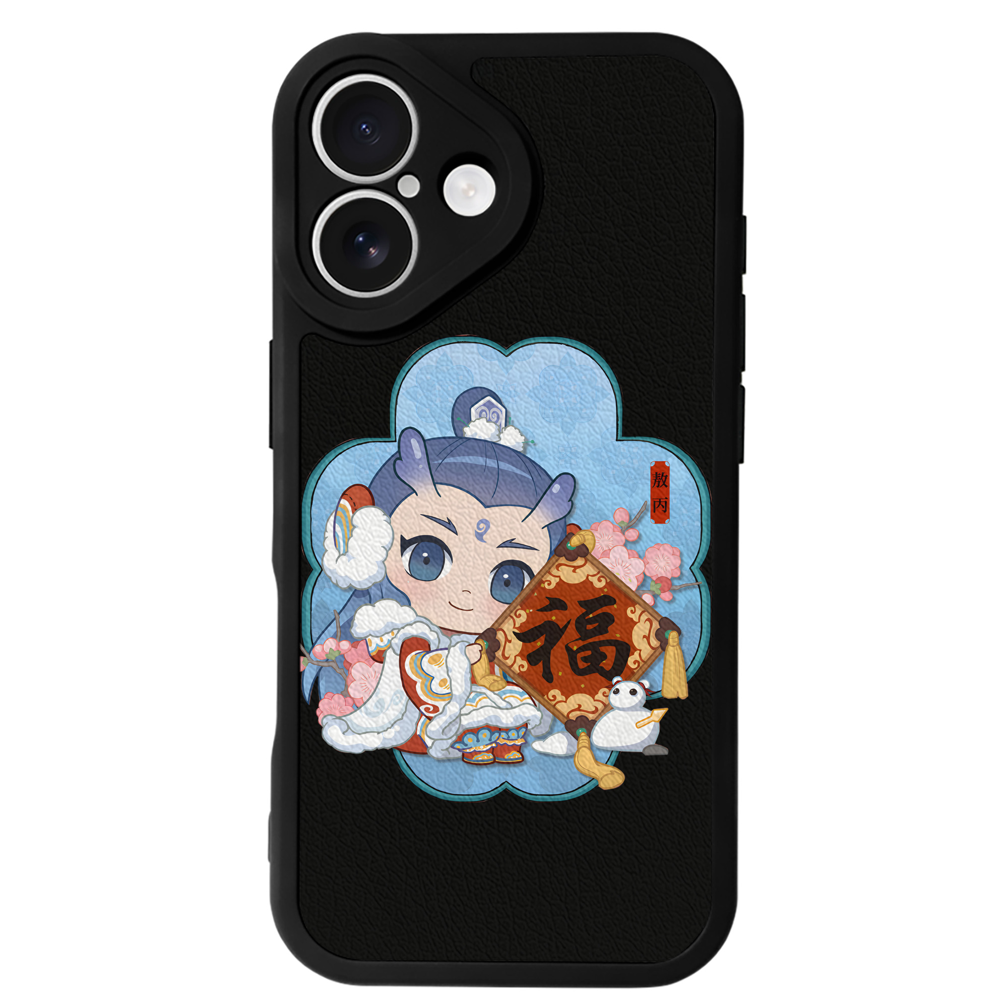 （画像用） Ne Zha 2 ナタ 魔童の大暴れ 【iPhone 16シリーズ対応】シリコンスマホケース（レザー調） 材質：シリコン
